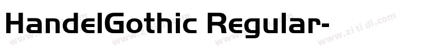 HandelGothic Regular字体转换